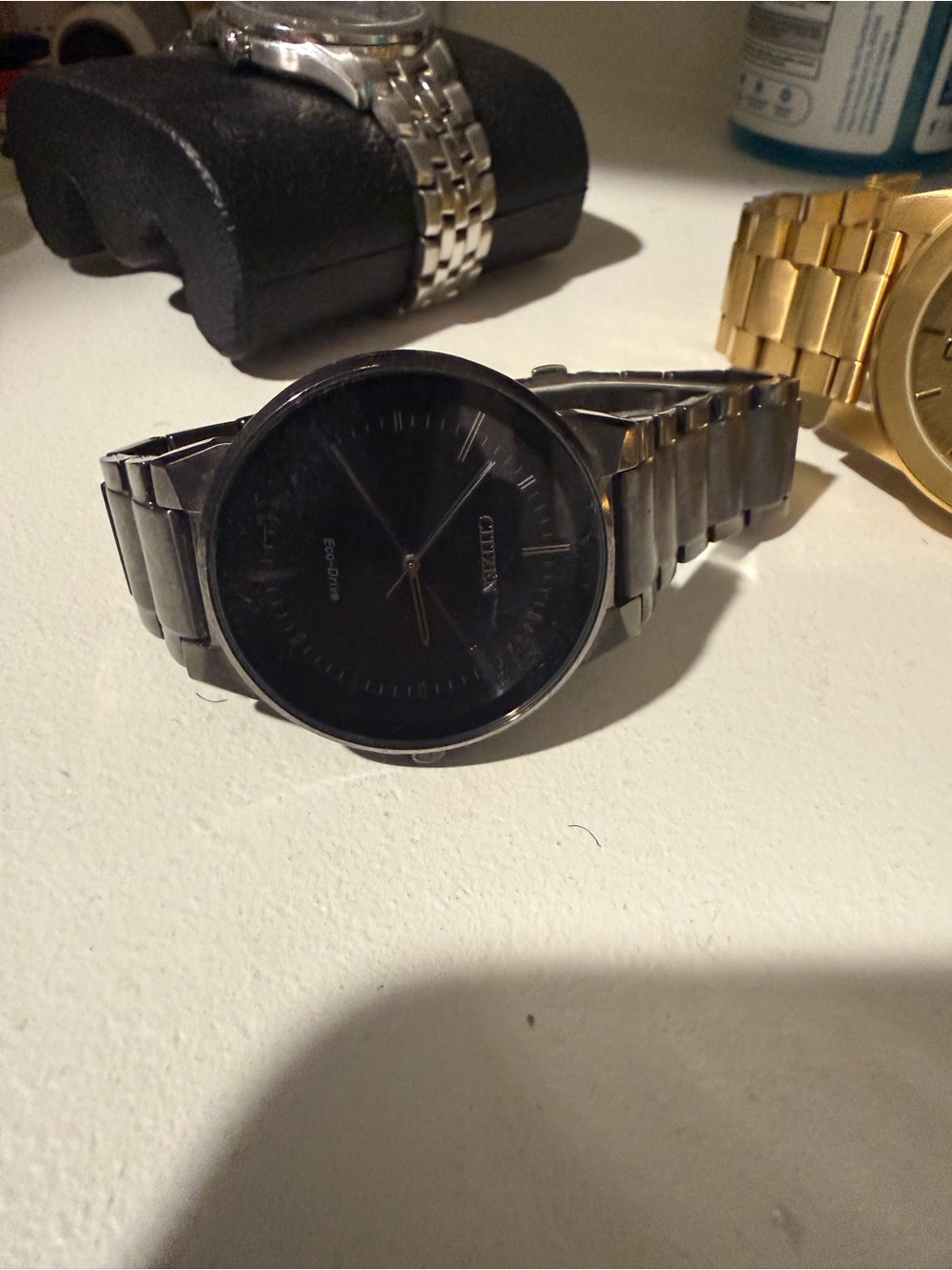 Citizen Black Stainless Steel Minimalist Watch